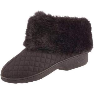 image:imageisotoner Signature Womens Quilted Monica Low Boot SlippersGunmetal