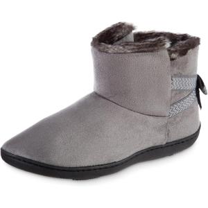 image:imageisotoner Womens Microsuede Mallory Bootie Slippers With BowAsh
