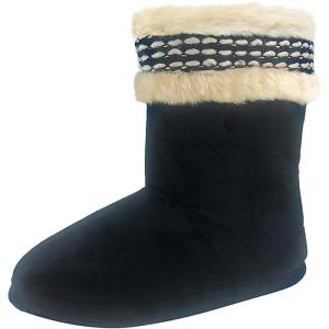 image:imageisotoner Womens Woodlands Cozy Boot Slippers Enhanced Heel Cushion S 56 Black