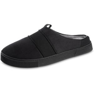 image:imageisotoner mens IndoorOutdoor Slipon Canvas and Microsuede Emmett Clog Slippers With Memory Foam ComfortBlack
