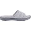 image:imageIsotoner Womens Premium Knit Slide Slippers  MoistureWicking Lining Rubber IndoorOutdoor Sole  Machine Washable House ShoesAsh