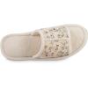 image:imageisotoner Womens Microterry Floral PrintJersey Slide Slippers Evening Sand 859