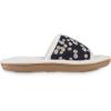 image:imageisotoner Womens Microterry Floral PrintJersey Slide Slippers Navy Blue 758