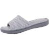 image:imageIsotoner Womens Premium Knit Slide Slippers  MoistureWicking Lining Rubber IndoorOutdoor Sole  Machine Washable House ShoesAsh