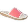 image:imageisotoner Womens Microterry Floral PrintJersey Slide Slippers Iced Strawberry 657