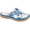 image:imageisotoner Womens Organic Cotton Floral Keilly Slide Slippers Island Blue 657
