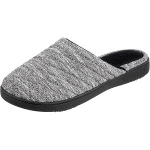 image:imageIsotoner Womens Premium Knit Slide Slippers  MoistureWicking Lining Rubber IndoorOutdoor Sole  Machine Washable House ShoesBlack