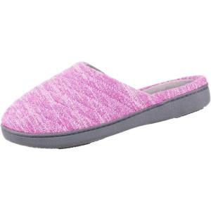image:imageIsotoner Womens Premium Knit Slide Slippers  MoistureWicking Lining Rubber IndoorOutdoor Sole  Machine Washable House ShoesVividly Violet