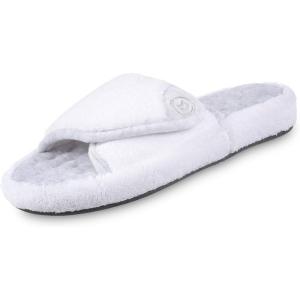 image:imageisotoner Womens Microterry Pillowstep Spa SlideWhite