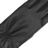 image:imageIsotoner Womens Classic Stretch Faux and Genuine Leather Touchscreen GlovesBlack Faux Leather