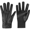 image:imageIsotoner Womens Classic Stretch Faux and Genuine Leather Touchscreen GlovesBlack Faux Leather