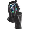 image:imageIsotoner Womens Classic Stretch Faux and Genuine Leather Touchscreen GlovesBlack Genuine Leather