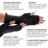 image:imageisotoner Women amp Men Arthritis Compression Rheumatoid Pain Relief Gloves for joint support with OpenFull finger designBlack