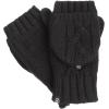image:imageisotoner Womens Chunky Cable Knit Flip Top Convertible Gloves Cold Weather