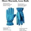 image:imageisotoner Womens Dual Lined Water Repellent Quilted Touchscreen GlovesVery Berry