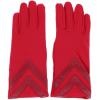 image:imageisotoner Womens Spandex Touchscreen Cold Weather Gloves with Warm Fleece Lining and Chevron Details smartDRI Red SmallMedium