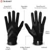 image:imageisotoner Womens Water Repellent Touchscreen Spandex Shortie GlovesBlack