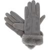 image:imageisotoner Womens Water Repellent Touchscreen Stretch Mya Faux Fur Cuff GlovesAsh