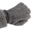 image:imageisotoner Womens Water Repellent Touchscreen Stretch Mya Faux Fur Cuff GlovesAsh