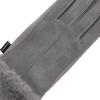 image:imageisotoner Womens Water Repellent Touchscreen Stretch Mya Faux Fur Cuff GlovesAsh