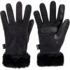 image:imageisotoner Womens Water Repellent Touchscreen Stretch Mya Faux Fur Cuff GlovesBlack