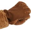 image:imageisotoner Womens Water Repellent Touchscreen Stretch Mya Faux Fur Cuff GlovesCognac