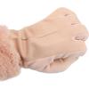 image:imageisotoner Womens Water Repellent Touchscreen Stretch Mya Faux Fur Cuff GlovesEvening Sand