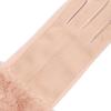 image:imageisotoner Womens Water Repellent Touchscreen Stretch Mya Faux Fur Cuff GlovesEvening Sand