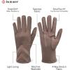 image:imageisotoner womens Spandex Touchscreen Cold Weather Gloves With Warm Fleece Lining and Chevron DetailsDeep Taupe