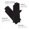 image:imageisotoner womens Spandex Touchscreen Cold Weather With Warm Fleece Lining and Chevron Details Winter Gloves Black  Without Smartdri Small Medium US
