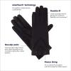 image:imageisotoner womens Spandex Touchscreen Cold Weather With Warm Fleece Lining and Chevron Details Winter GlovesBlack