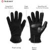 image:imageisotoner womens Stretch Fleece Gloves With Microluxe Lining and Smart Touch TechnologyBlack