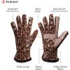 image:imageisotoner womens Stretch Fleece Gloves With Microluxe Lining and Smart Touch TechnologyNew Leopard