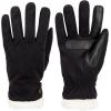 image:imageisotoner womens Water Repellent Touchscreen Microsuede Sherpa Lined Gloves With ButtonsBlack