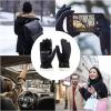 image:imageisotoner womens Water Repellent Touchscreen Microsuede Sherpa Lined Gloves With ButtonsBrown
