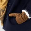 image:imageisotoner womens Water Repellent Touchscreen Microsuede Sherpa Lined Gloves With ButtonsBrown