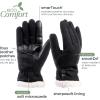 image:imageisotoner womens Water Repellent Touchscreen Microsuede Sherpa Lined Gloves With ButtonsBrown