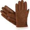 image:imageisotoner womens Water Repellent Touchscreen Microsuede Sherpa Lined Gloves With ButtonsCognac