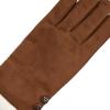 image:imageisotoner womens Water Repellent Touchscreen Microsuede Sherpa Lined Gloves With ButtonsCognac
