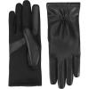 image:imageIsotoner Womens Classic Stretch Faux and Genuine Leather Touchscreen GlovesBlack Faux Leather
