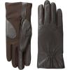 image:imageIsotoner Womens Classic Stretch Faux and Genuine Leather Touchscreen GlovesBrown