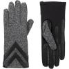 image:imageIsotoner Womens smartDRI Chevron Spandex Stretch Touchscreen Gloves  30003 LargeXL Black Heather