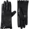 image:imageWomens Recycled Rosie Faux Leather Shortie Gloves with Scallop Hem and smarTouch