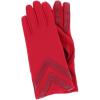 image:imageisotoner Womens Spandex Touchscreen Cold Weather Gloves with Warm Fleece Lining and Chevron Details smartDRI Red SmallMedium