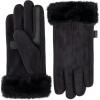 image:imageisotoner Womens Water Repellent Touchscreen Stretch Mya Faux Fur Cuff GlovesBlack