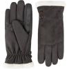 image:imageisotoner womens Water Repellent Touchscreen Microsuede Sherpa Lined Gloves With ButtonsGrey
