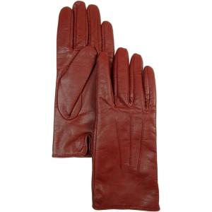 image:imageIsotoner Womens Signature Smartouch Pintucked Leather Dress Gloves 8 Really Red