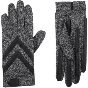 image:imageWomens Isotoner Chevron Shortie Gloves LXL  Black Heather