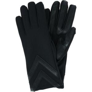 image:imageWomens Isotoner Chevron Spandex Gloves LXL  Midnight Black