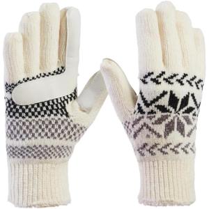 image:imageisotoner Womens Chenille Snowflake Gloves Ultraplush One Size Ewe  A30727